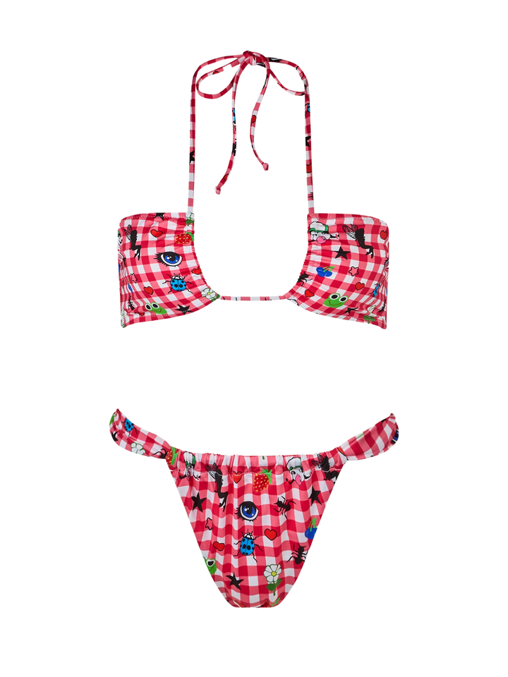 Bikini a fascia da donna Dahelle con stampa a quadretti e fantasia | BEEPY BELLA SPECIAL EDITION