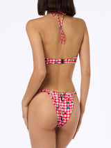 Women bandeau bikini Dahelle with gingham and fancy print | BEEPY BELLA SPECIAL EDITION