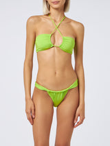 Bikini a fascia verde lime da donna Dahlia Noelle