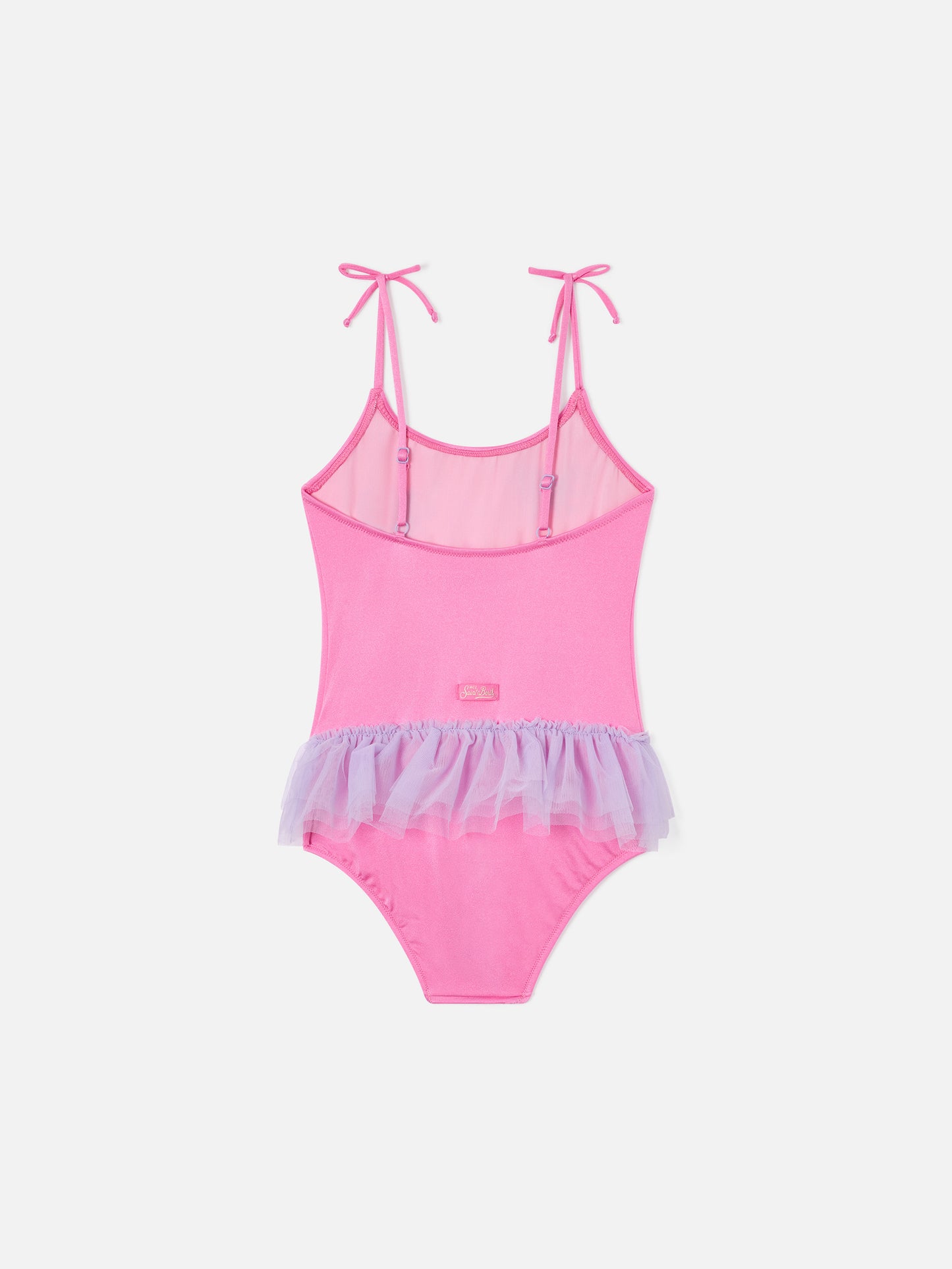 Maillot de bain une-pièce Dancer avec volant en tulle et cœurs pailletés 