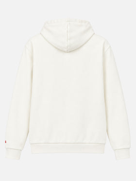 Sudadera blanca Danny con parche y bordado 