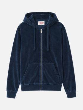 Sudadera con capucha de rizo con cremallera Danny con bordado St. Barth 