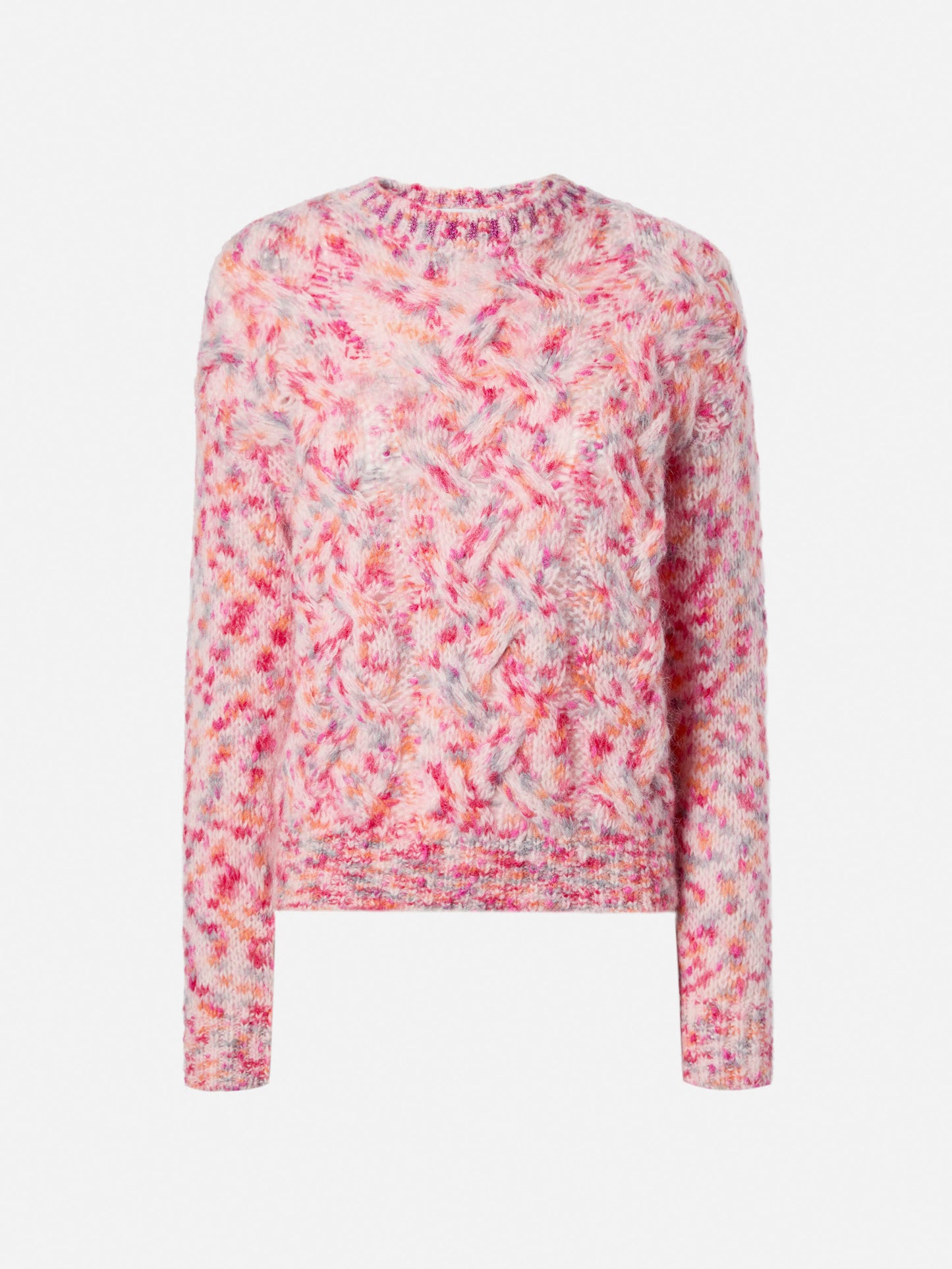 Brushed alpaca-blend crewneck Danya in multicolor melange