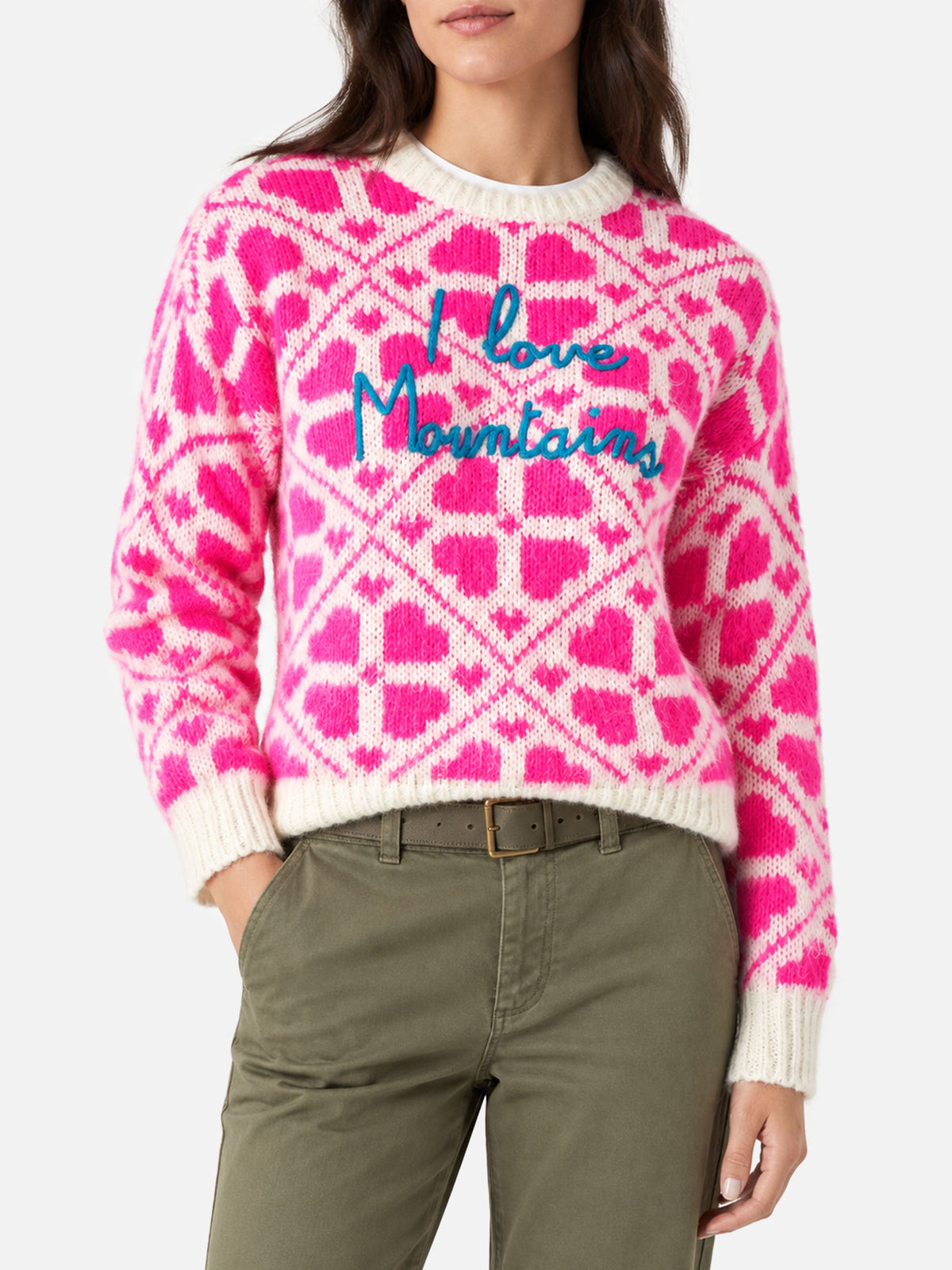 Pull brossé Danya avec lettrage 
