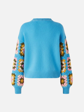 Girocollo ultra morbido Danya Soft Crochet Jr con maniche crochet