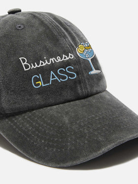 Davis Denim-baseball-Cap in Schwarz mit Business-Gläser-Stickerei 