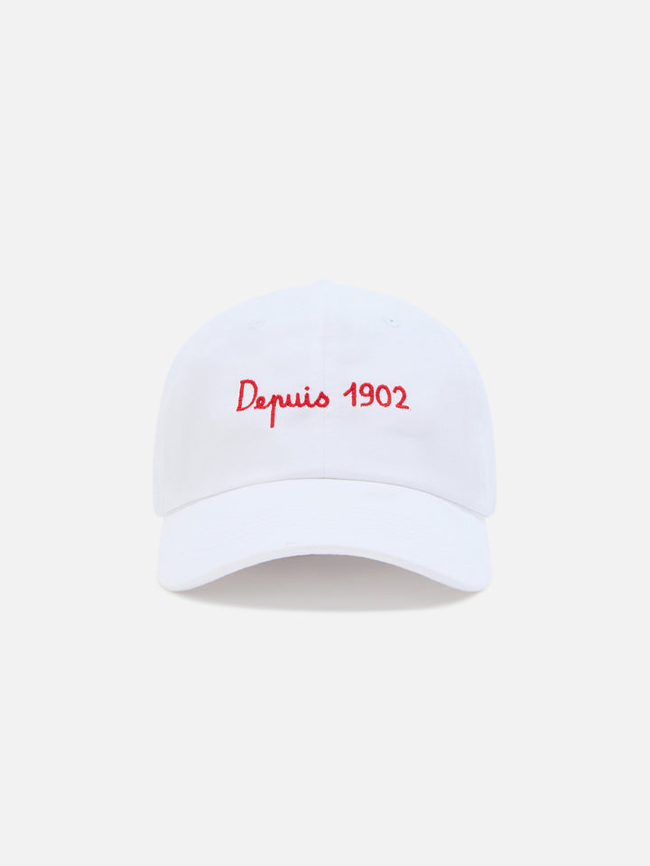 Weiße Baseballkappe aus Baumwolle Davis mit AS Cannes-Stickerei | AS CANNES SPECIAL EDITION 