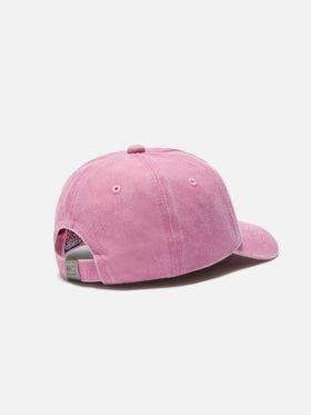 Cappellino Davis con visiera in cotone rosa chiaro con logo ricamato