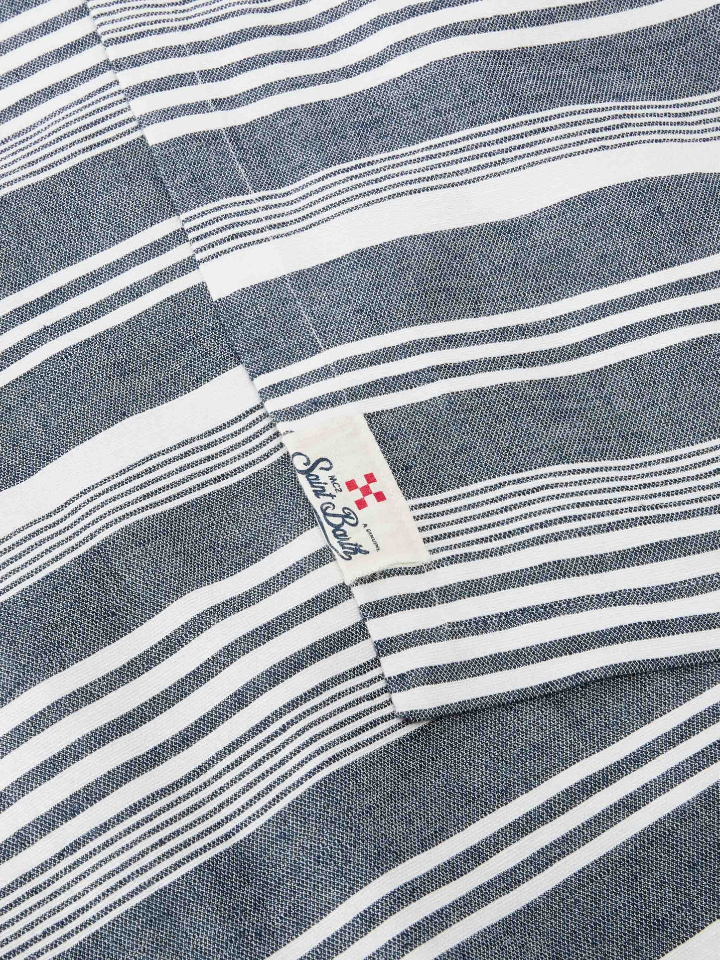 Microfiber extra large beach towel Deauville with blue striped print