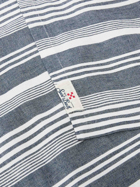 Microfiber extra large beach towel Deauville with blue striped print