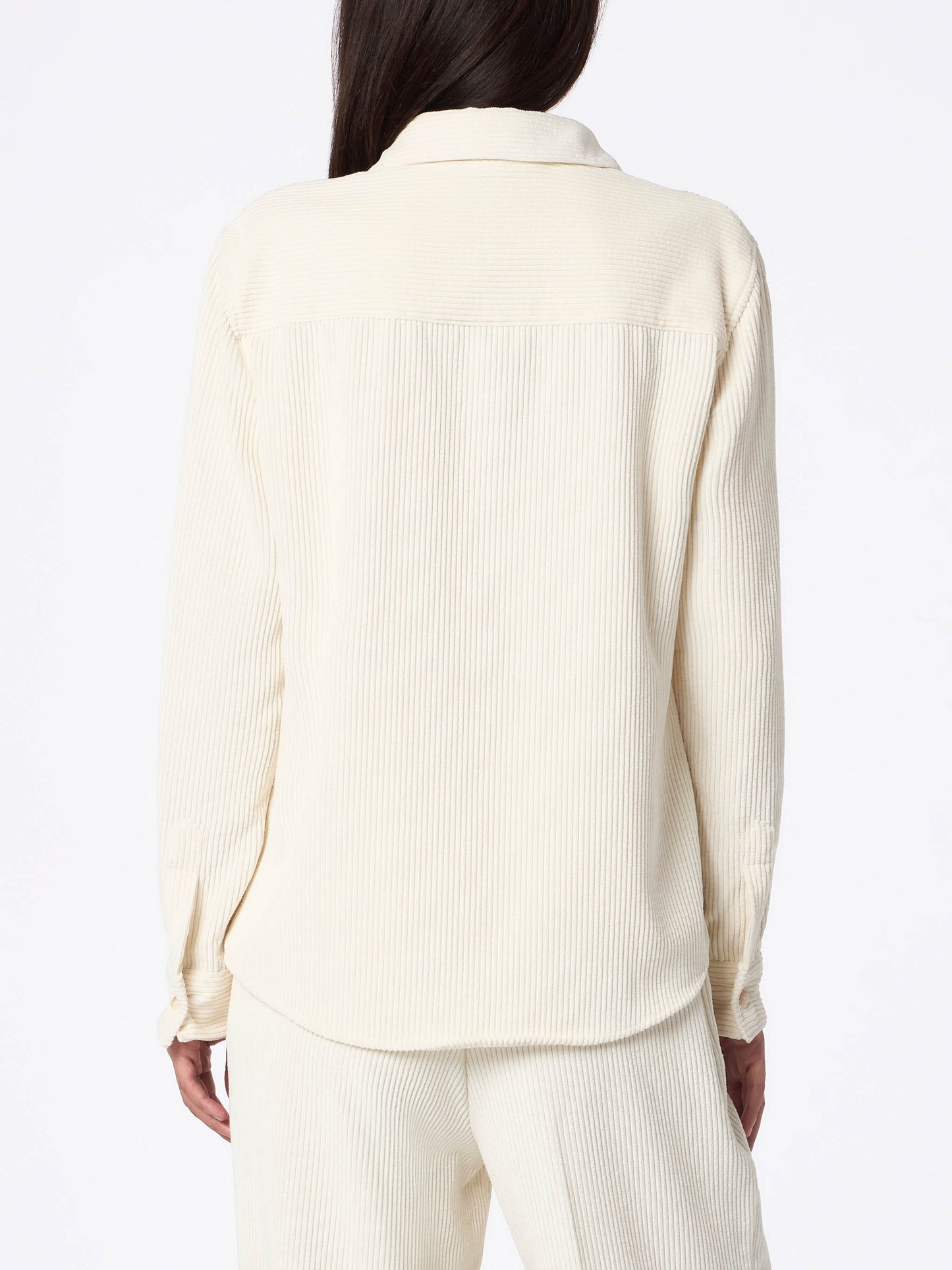Woman beige corduroy-like shirt Deer - MC2 Saint Barth