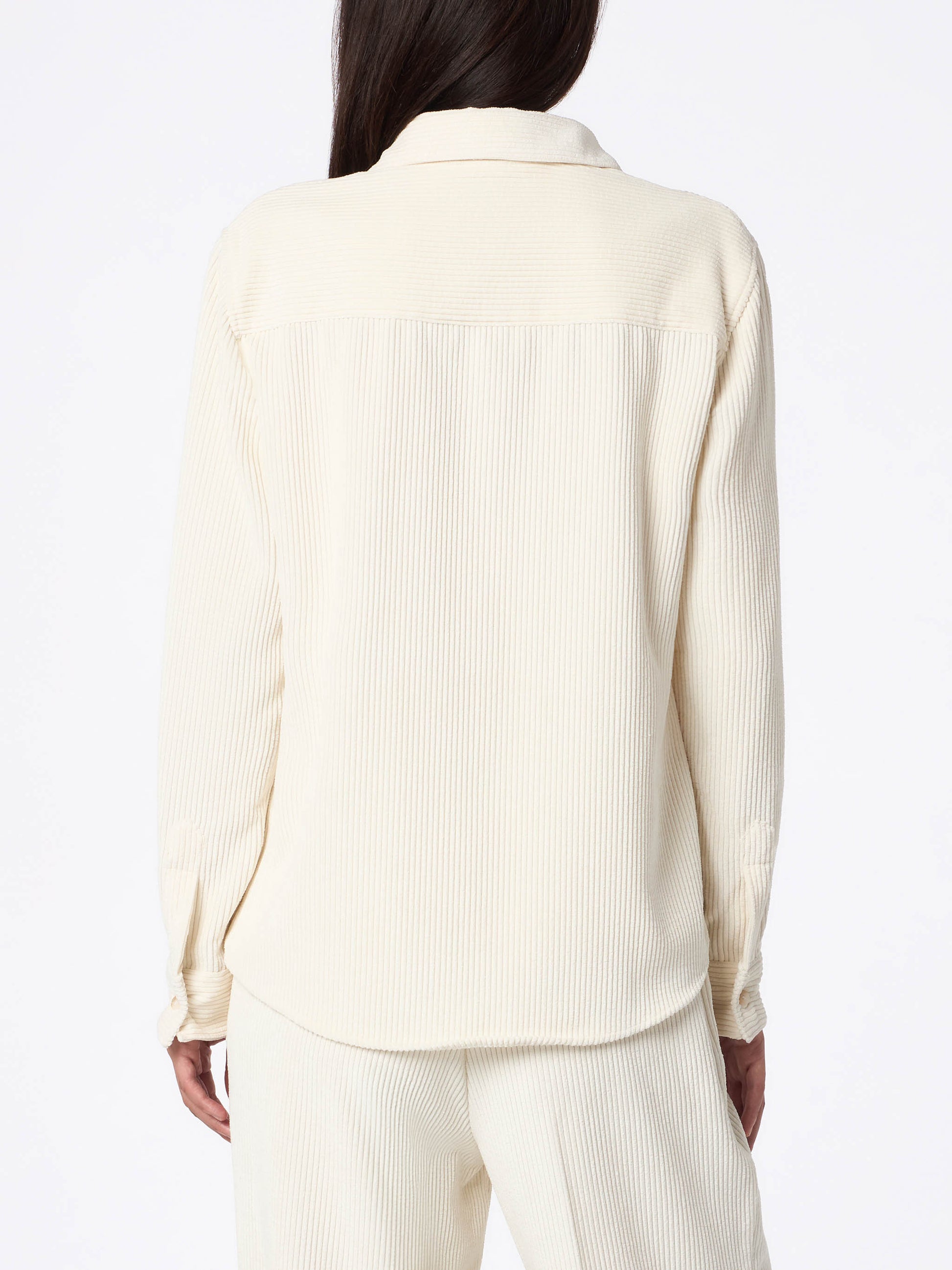 Woman beige corduroy-like shirt Deer - MC2 Saint Barth