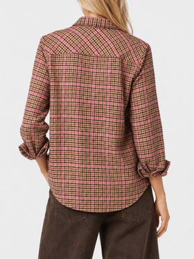 Overshirt Deer con stampa pied de poule