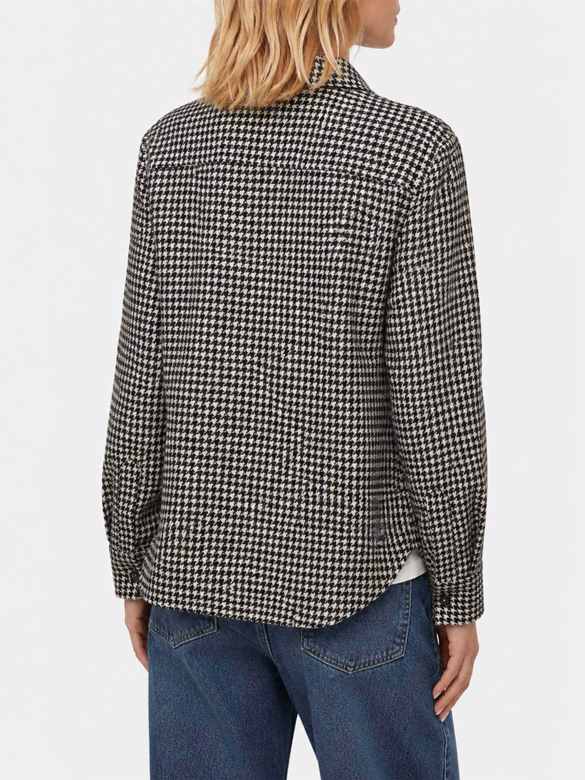 Chemise en laine Deer avec imprimé pied-de-poule 