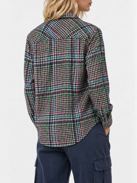 Wool shirt Deer with Prince of Wales print