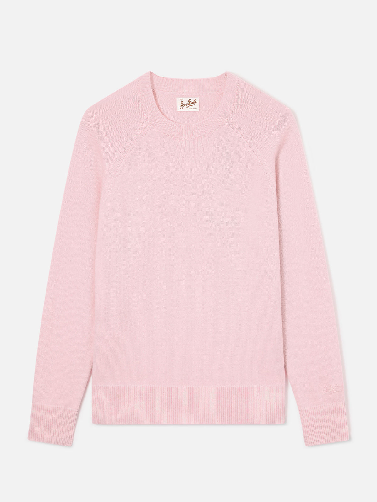 Maglia girocollo Delphine rosa in lana