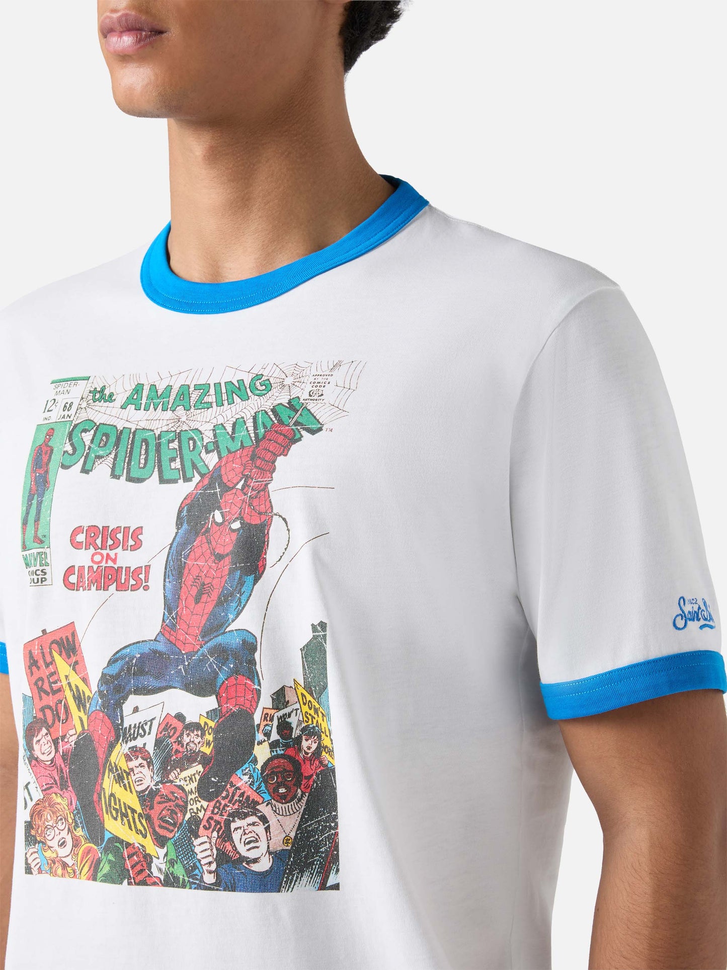 T-shirt da uomo in cotone con stampa Spiderman | MARVEL SPECIAL EDITION