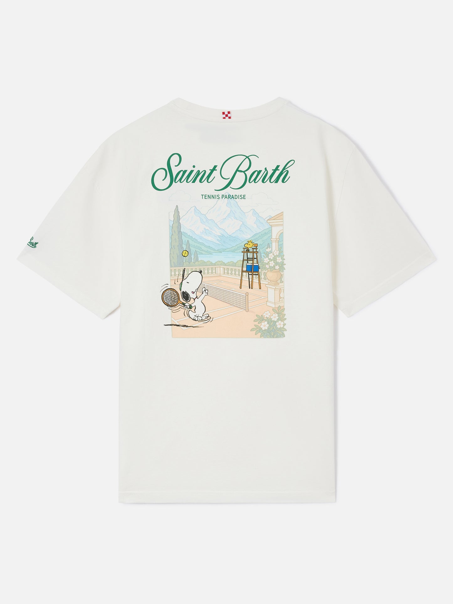 T-shirt Delmar bianca con stampa Peanuts Tennis Paradise