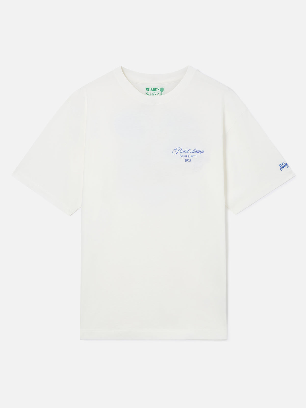 White Delmar oversize cotton t-shirt with back padel print