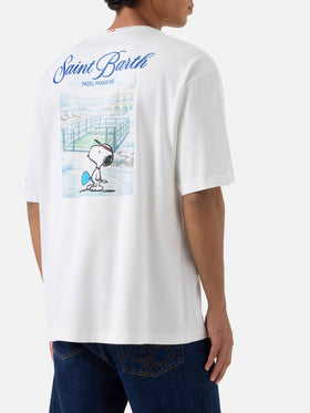 T-shirt Delmar oversize bianca in cotone con stampa Snoopy sul retro | Special edition