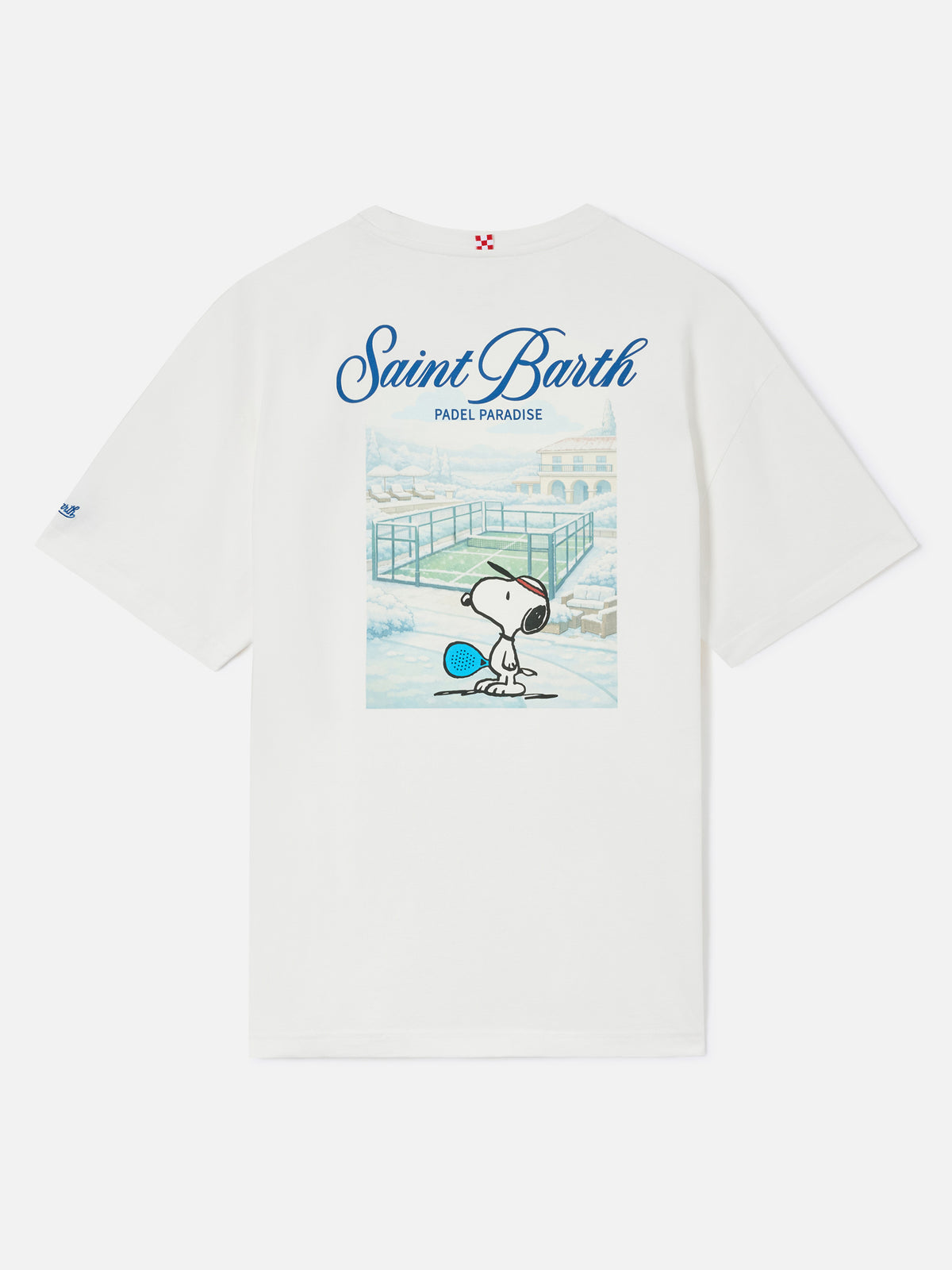 T-shirt Delmar oversize bianca in cotone con stampa Snoopy sul retro | Special edition