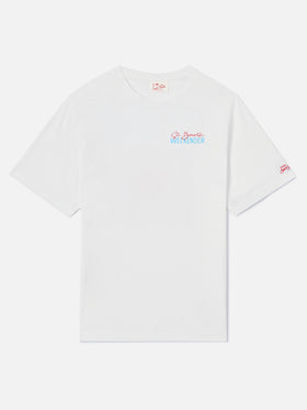T-shirt Delmar con stampa St. Barth Weekender e maxi grafica sul retro