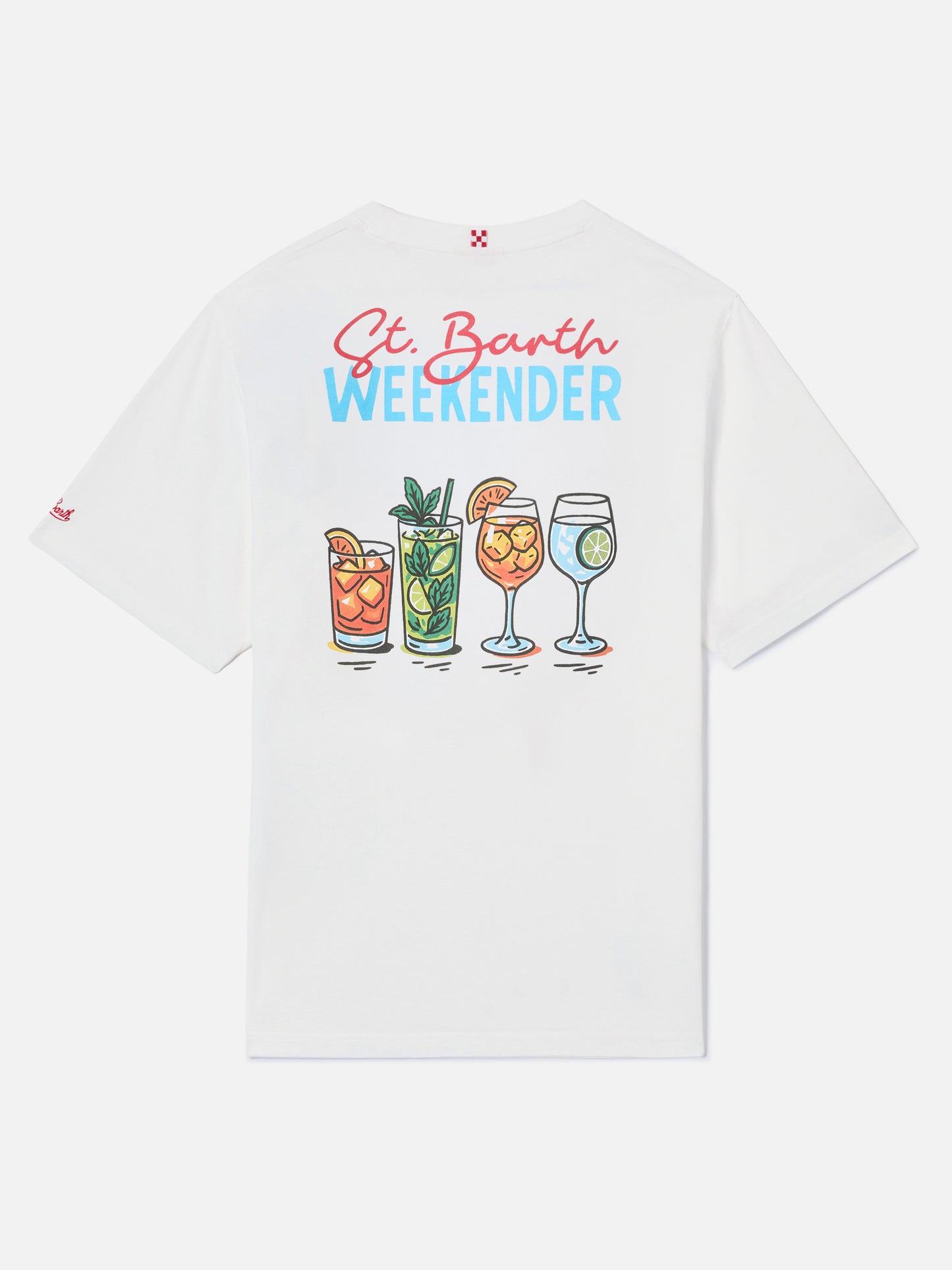 T-shirt Delmar con stampa St. Barth Weekender e maxi grafica sul retro