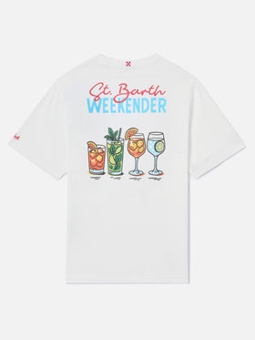 T-shirt Delmar con stampa St. Barth Weekender e maxi grafica sul retro