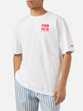 T-shirt Delmar con stampa Find Me in Vacation e maxi grafica sul retro