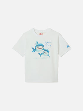 T-shirt Denver Jr con ricamo My Dad Is The King!