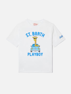 Denver Jr t-shirt with St. Barth Playboy maxi print
