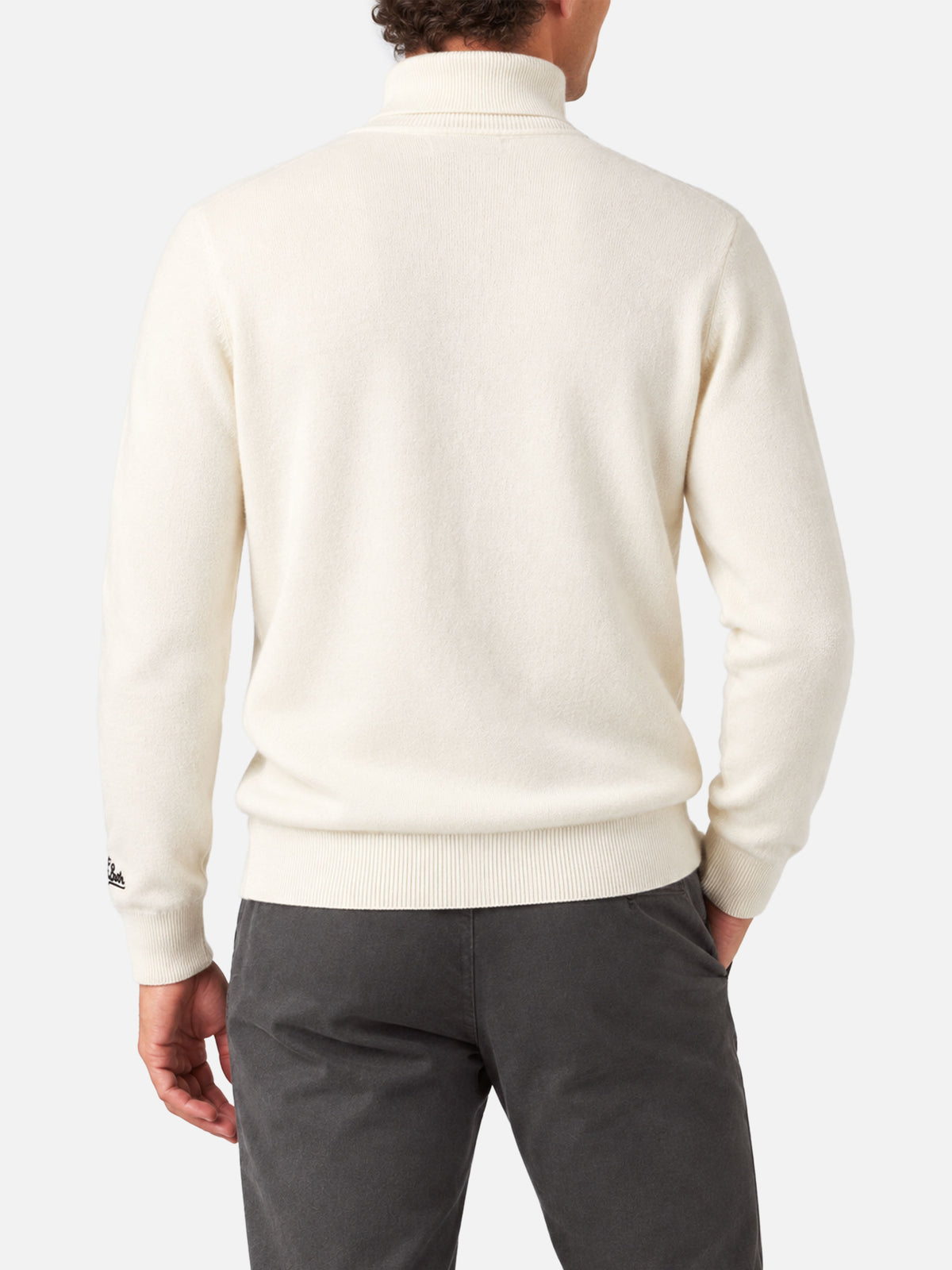 Weißer Rollkragenpullover Settimana in Bianco 