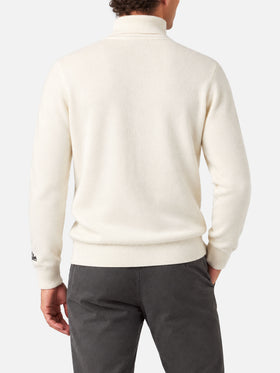 Weißer Rollkragenpullover Settimana in Bianco 