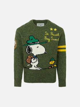 Boy crewneck donegal sweater with Snoopy jacquard | SNOOPY - PEANUTS™ SPECIAL EDITION