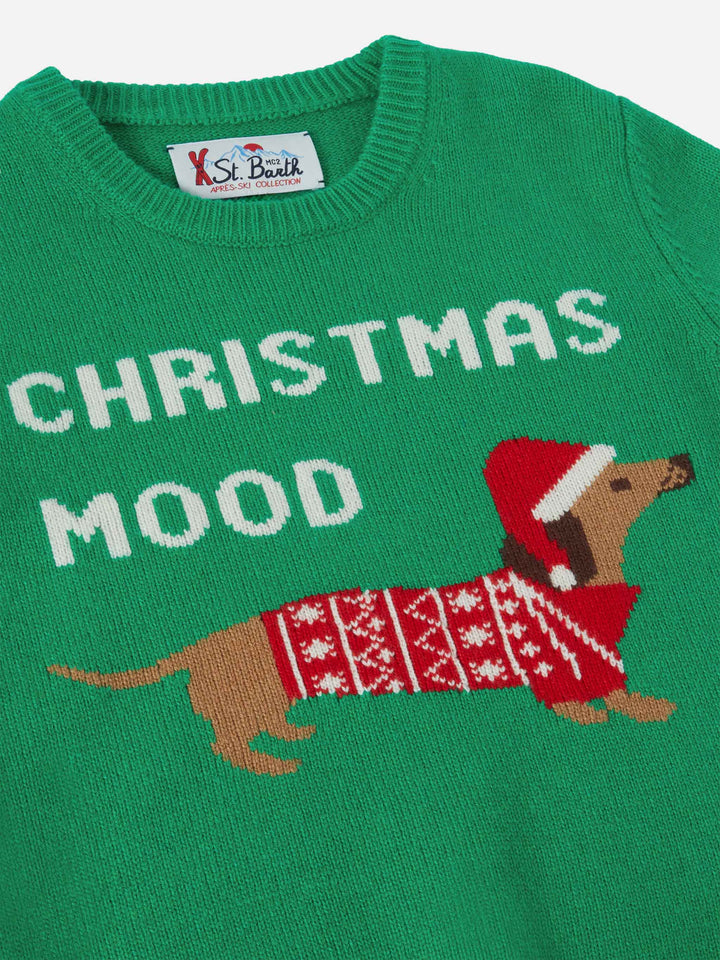 Girocollo Douglas con jacquard Christmas dog