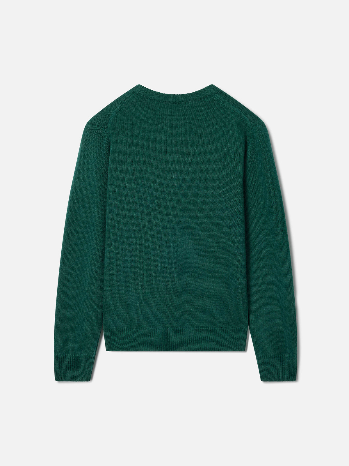 Grüner Douglas Strickpullover mit Rundhalsausschnitt mit Uncle's Favourite Intarsie 