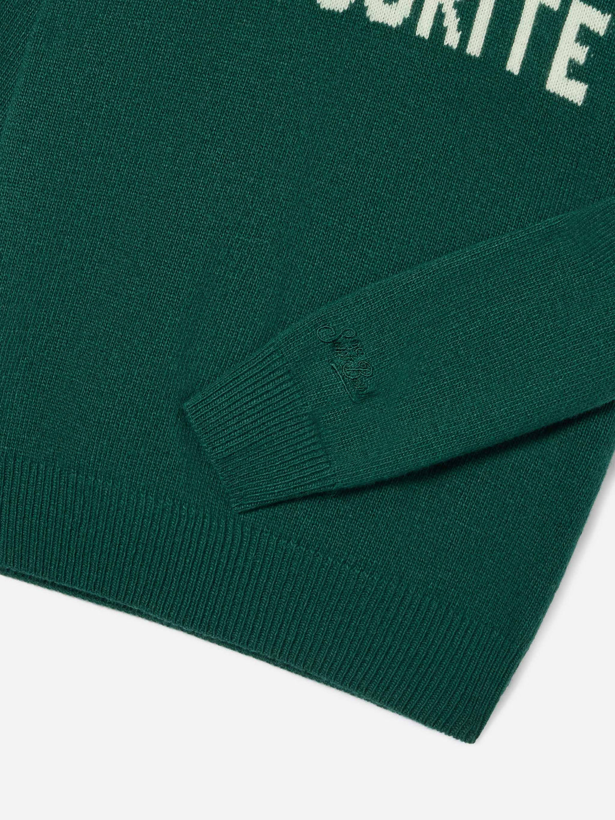 Grüner Douglas Strickpullover mit Rundhalsausschnitt mit Uncle's Favourite Intarsie 