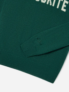 Grüner Douglas Strickpullover mit Rundhalsausschnitt mit Uncle's Favourite Intarsie 