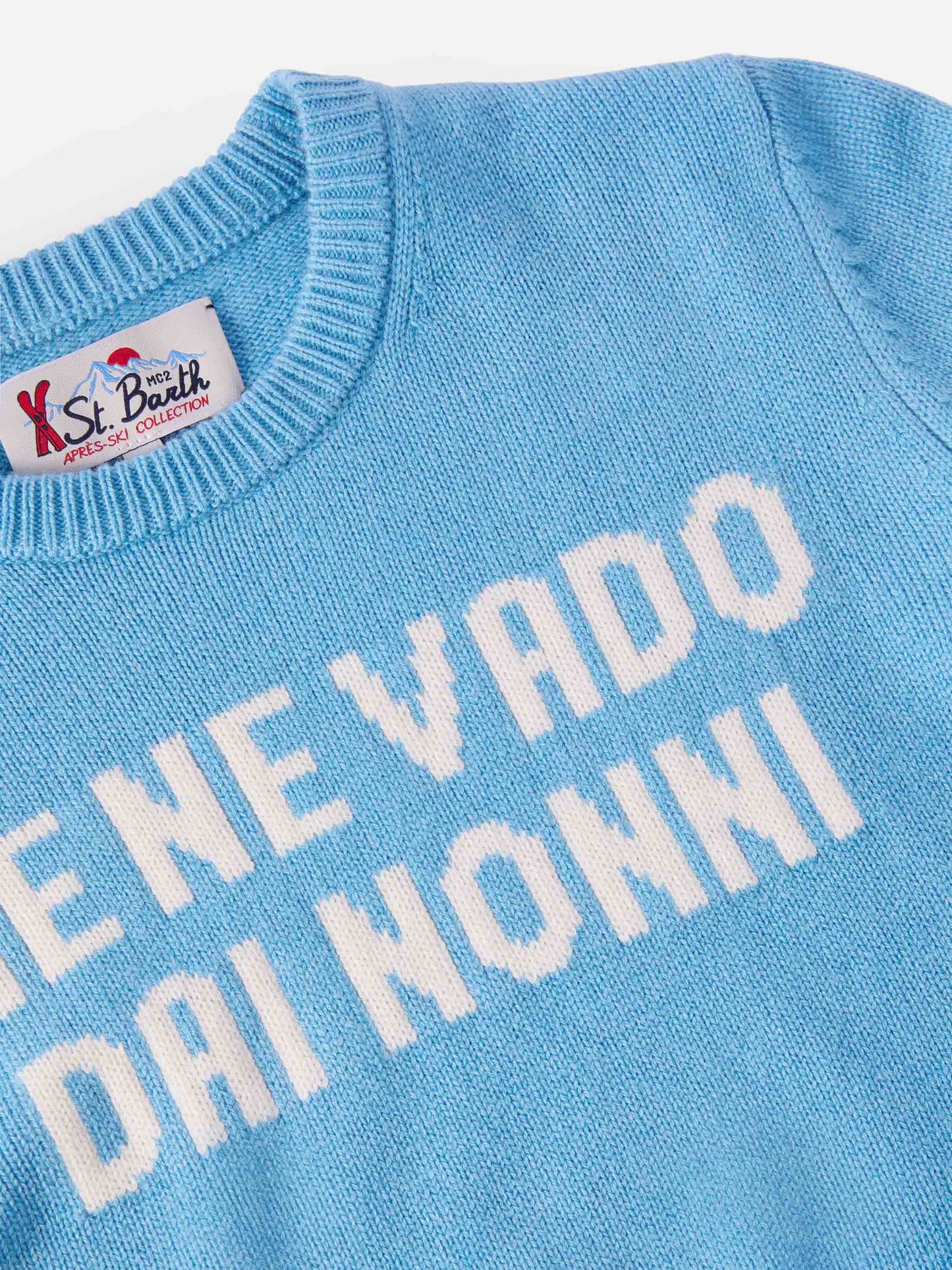 Maglione Douglas  in misto cashmere con jacquard Me ne vado dai nonni