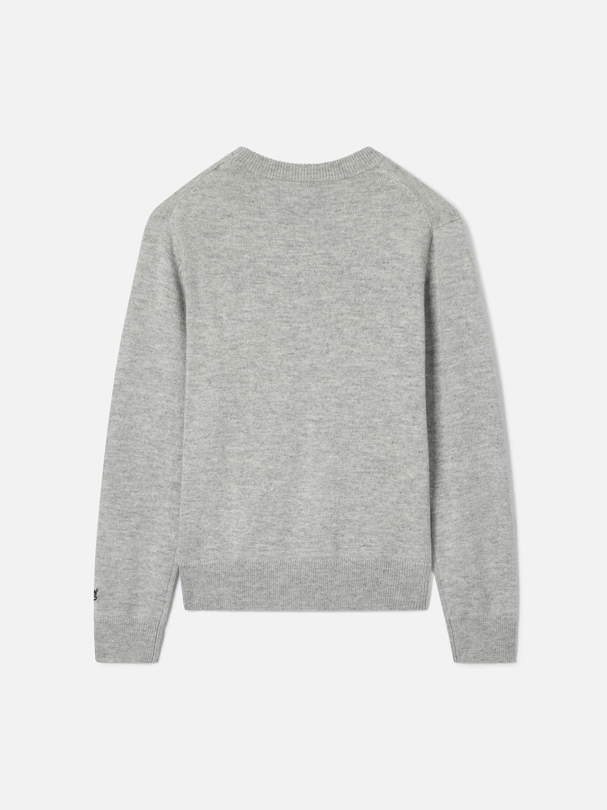 Jersey de punto gris con cuello redondo y Snoopy intarsia | Special edition 