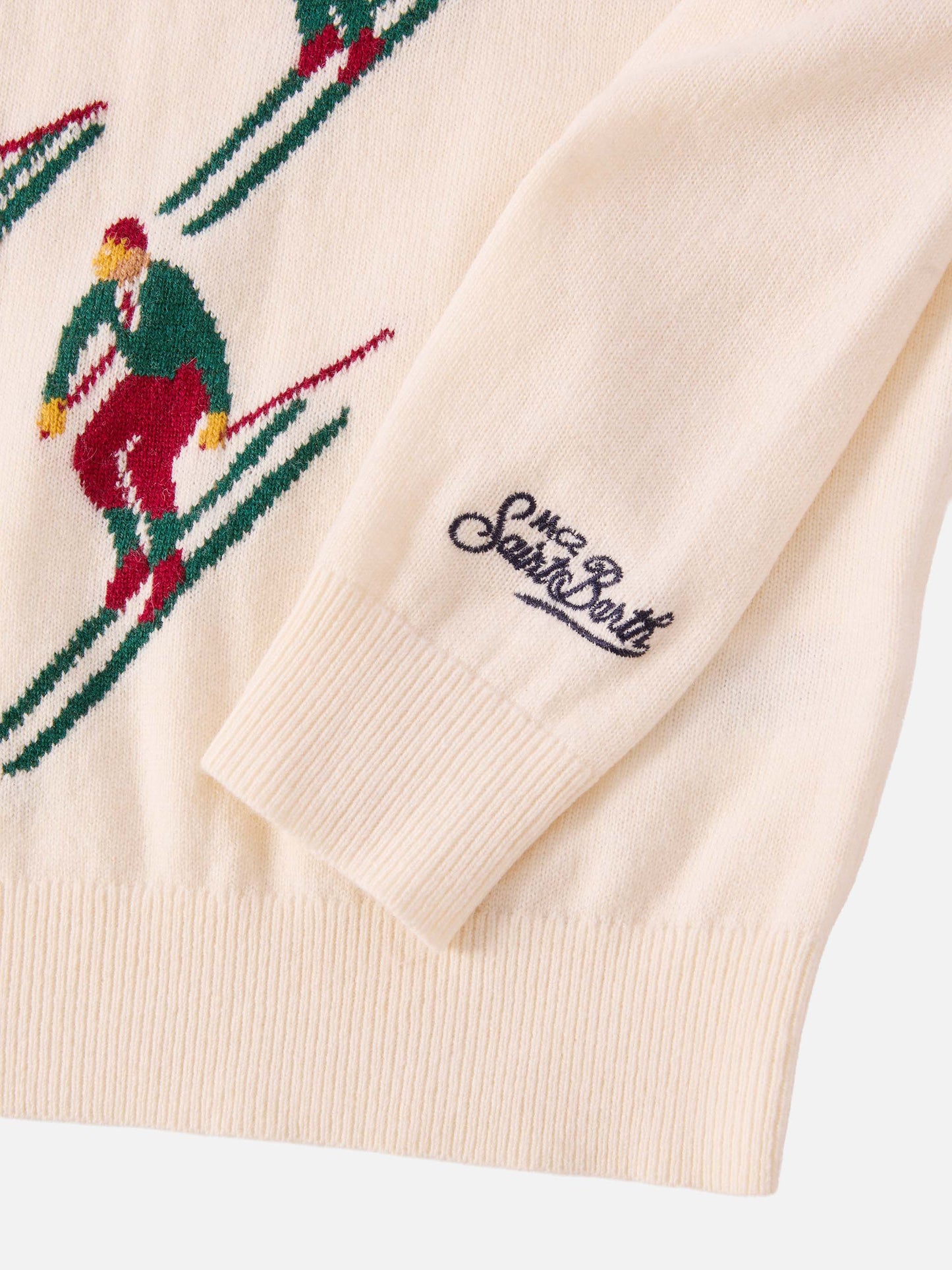 Sweater Douglas in cashmere blend with St. Moritz jacquard | ST. MORITZ SPECIAL EDITION