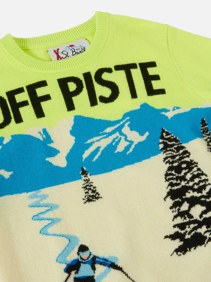 Maglione girocollo Douglas con jacquard cartolina off-piste