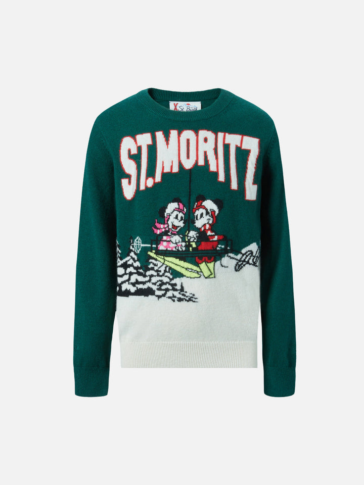 Girocollo Douglas con jacquard Mickey e Minnie | SPECIAL EDITION DISNEY