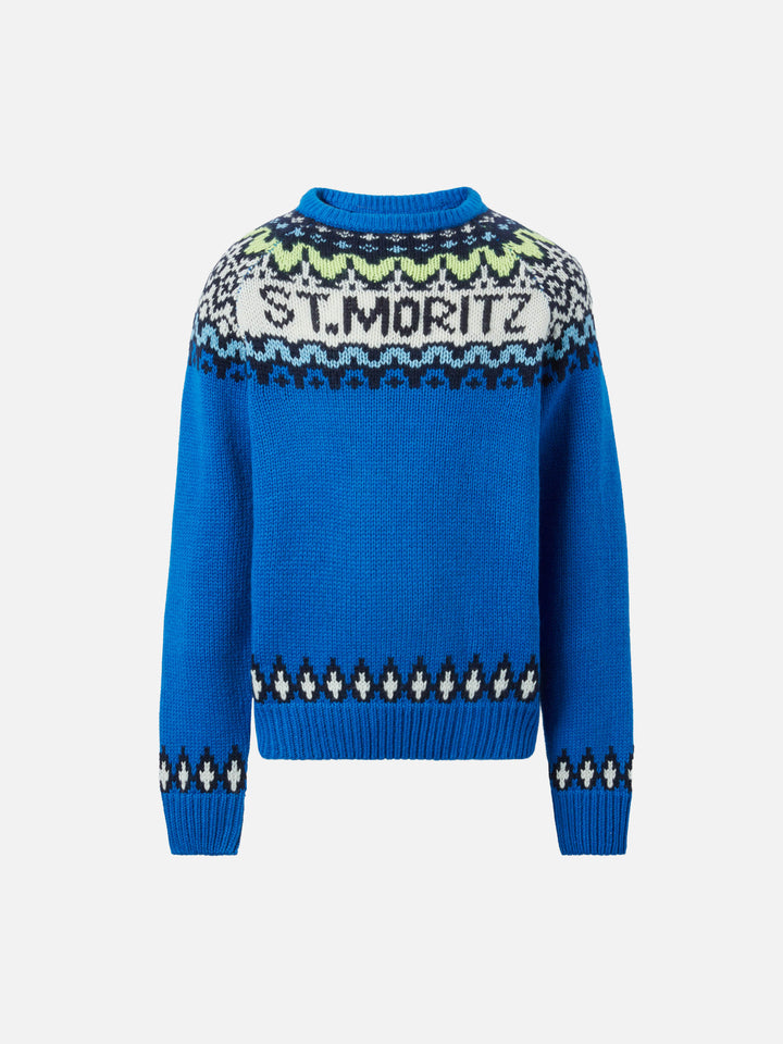 Alpakapullover Douglas mit Fair-Isle- und St.-Moritz-Jacquardmuster