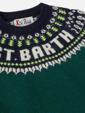 Maglione in alpaca Douglas con jacquard fair isle