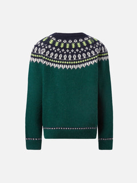 Maglione in alpaca Douglas con jacquard fair isle