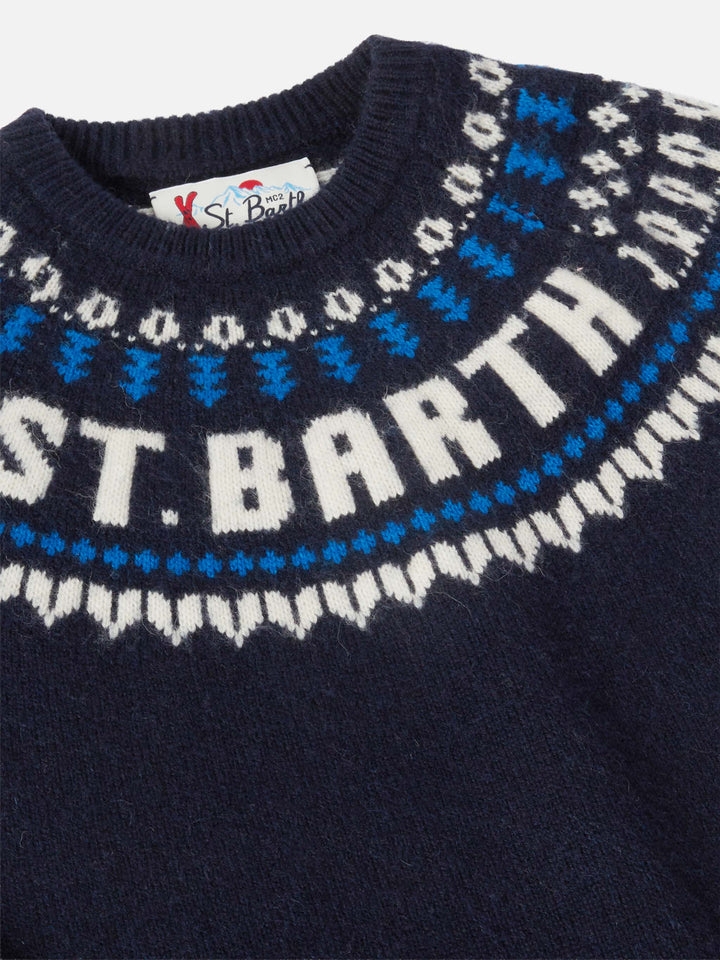 Alpakapullover Douglas mit Fair-Isle-Jacquard