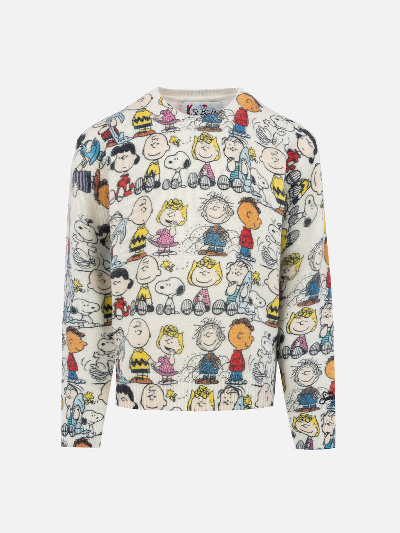 Maglione girocollo bianco da bambino Douglas con stampa della squadra Peanuts | SNOOPY PEANUTS SPECIAL EDITION