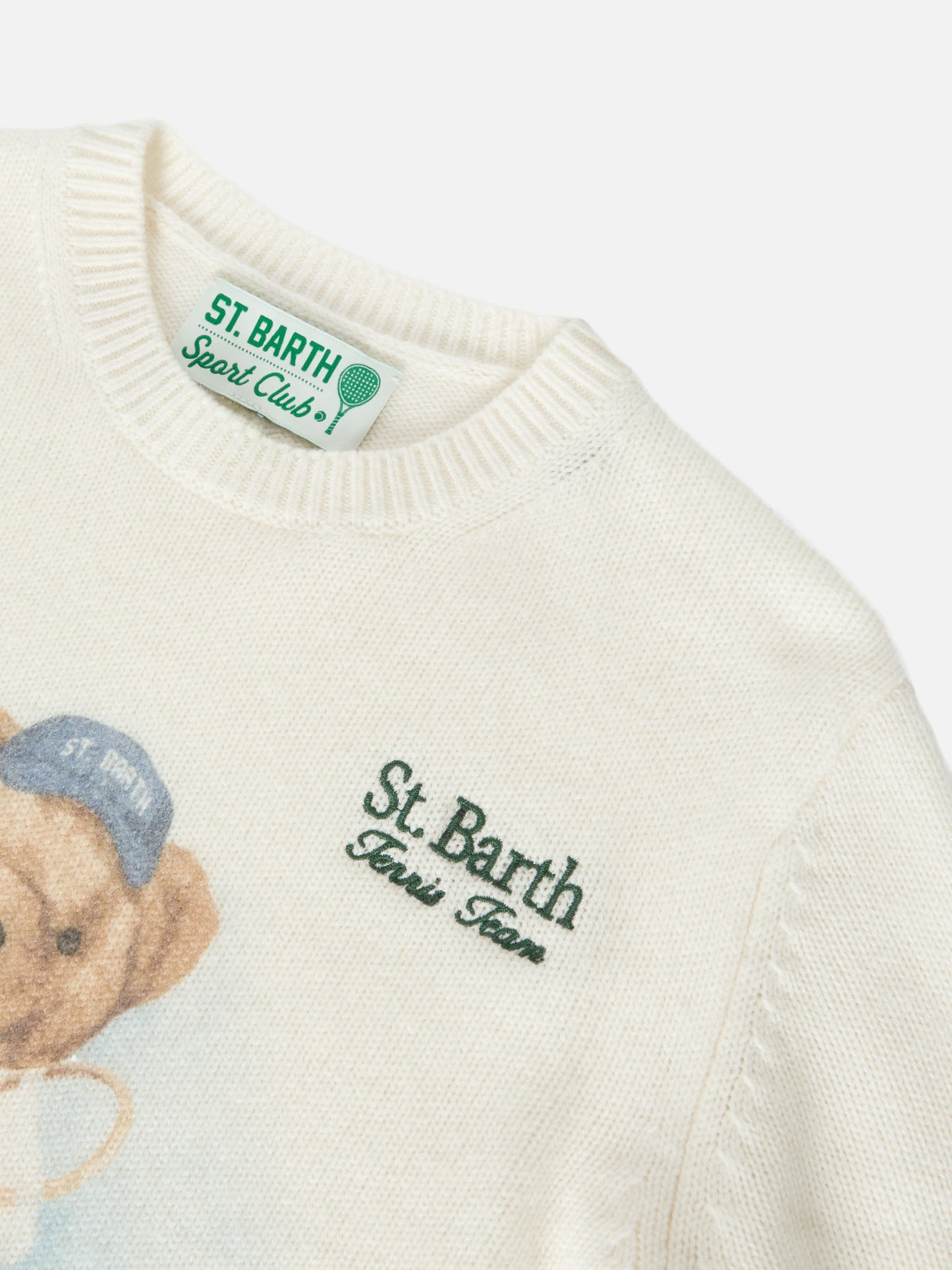 Maglione Douglas  con stampa orsetto e ricamo