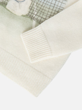 Maglione Douglas  con stampa orsetto e ricamo
